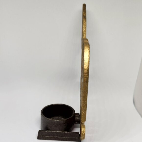 Stained Glass and Iron Rocking Horse Votive Holder Vintage Christmas - Picture 4 of 5